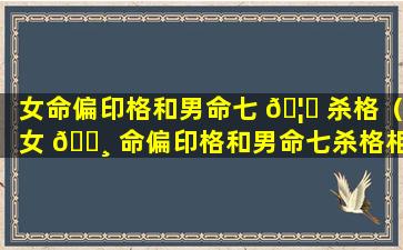 女命偏印格和男命七 🦈 杀格（女 🌸 命偏印格和男命七杀格相配吗）